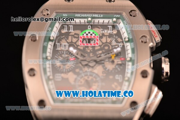 Richard Mille RM005 FM Asia Automatic Steel Case with Skeleton Dial and Green Inner Bezel - Click Image to Close